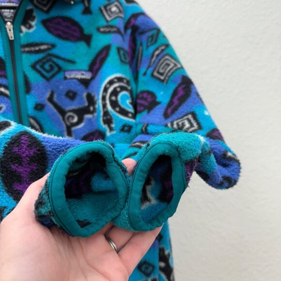 VTG Patagonia Synchilla Fleece Half Zip Pullover Sweatshirt USA Made Kids sz 10 - Picture 6 of 7